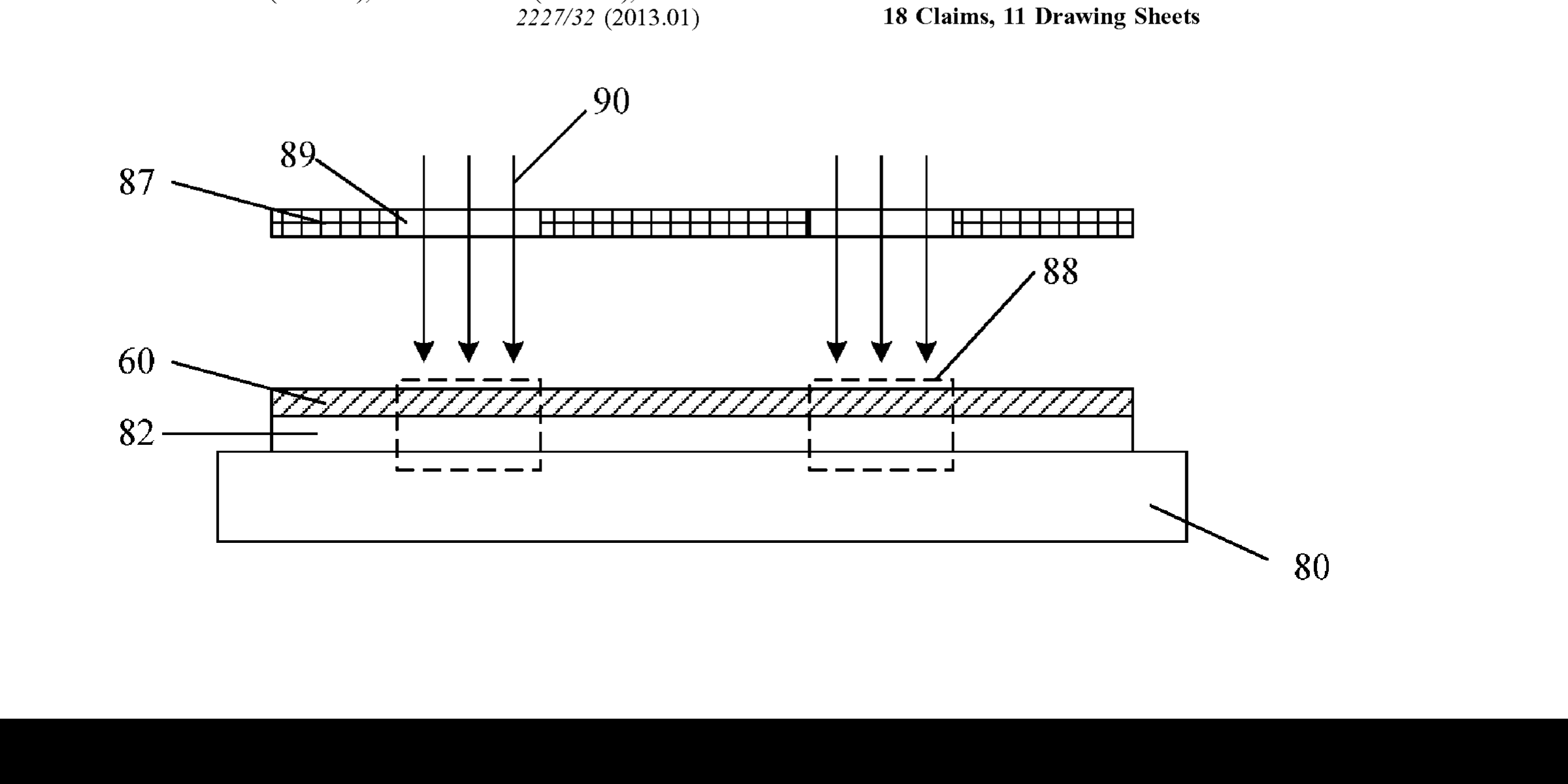 Cross-section of the BOE under-panel camera transmitting region